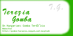 terezia gomba business card